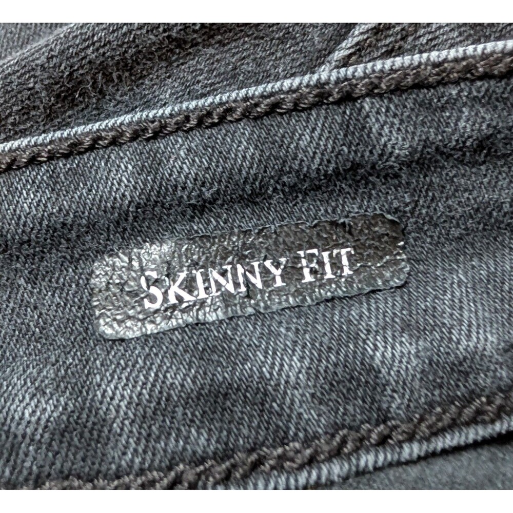 Judy Blue Jeans Size 16W Black Leopard Patch Distressed Skinny Fit Stretch - Picture 11 of 12
